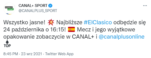 MAMY TO! Oficjalna DATA El Clasico!